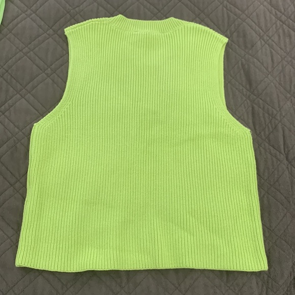 Zara NWT Ribbed Knit Sweater Vest size L - Picture 5 of 13